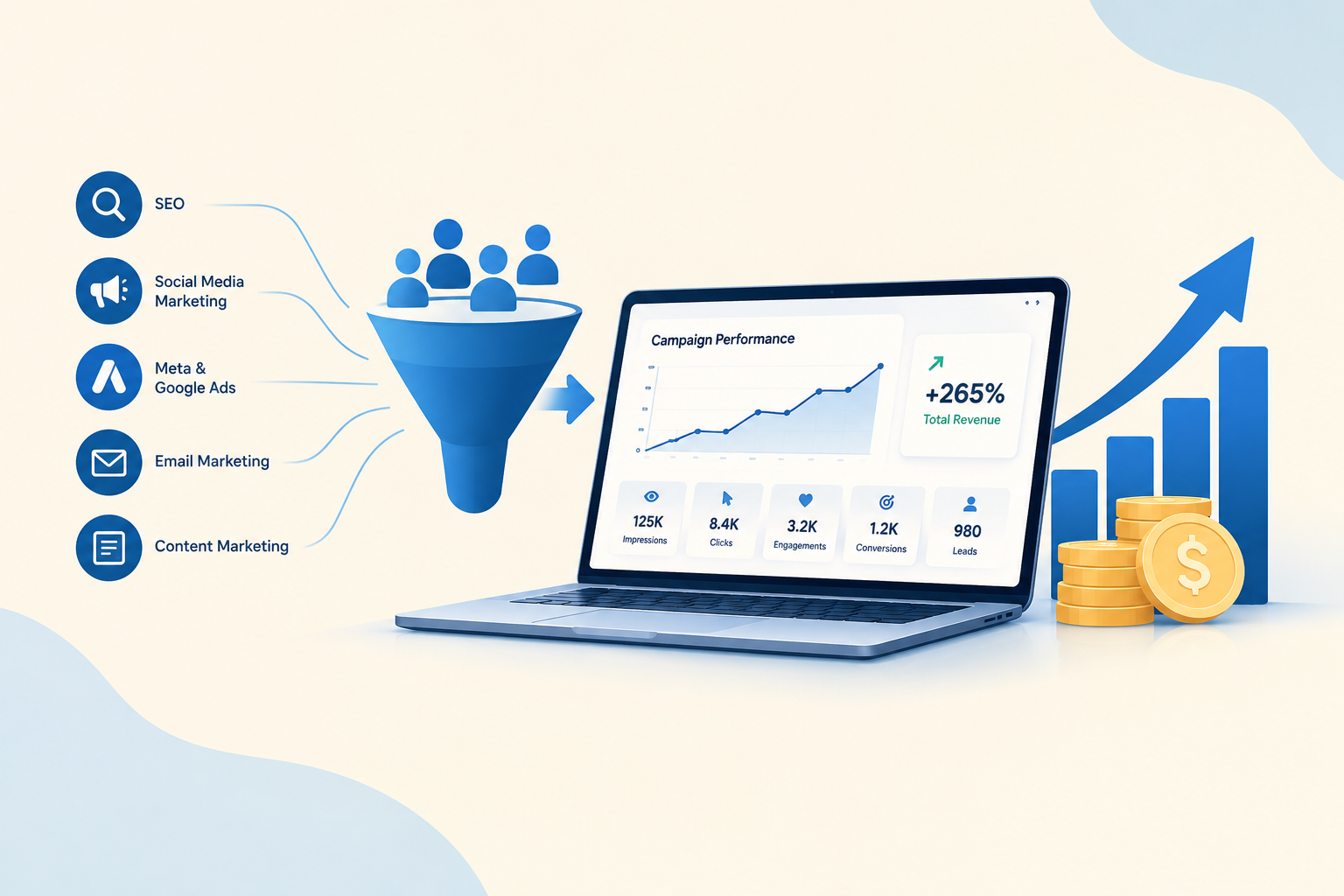 digital marketing growth dashboard